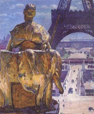 Louis Welden Hawkins THe Eiffel Tower,Seen from the Trocadero (mk06) Germany oil painting art